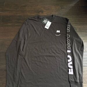 Target Black Long Sleeve Tee with Graphic Text